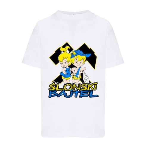 T-shirt dziecięcy Ślonski Bajtel biały