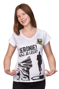 T-shirt Damski Biegowy "Jeronie Kaj Jo Leca"