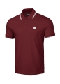 T-shirt Polo Slim Stripes Burgundy