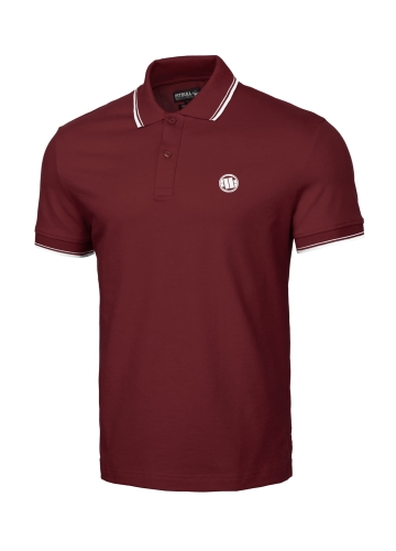 T-shirt Polo Slim Stripes Burgundy
