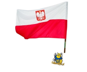 Bandera Polski rozm 152 x 92 - GODŁO