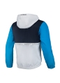 Hooded Nylon Jacket Sherwood White Dark Navy Blue
