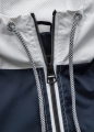 Hooded Nylon Jacket Sherwood White Dark Navy Blue