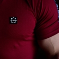 T-shirt Octagon Stripe Burgund