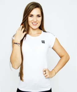 T-shirt damski Octagon Stripe White