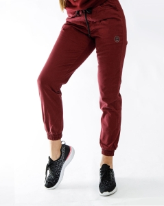 Spodnie damskie Joggery Octagon Regular burgund