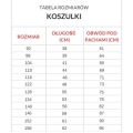 Rozmiarówka t-shirt dziecięcy Przaja tymu