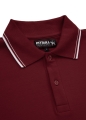T-shirt Polo Slim Stripes Burgundy